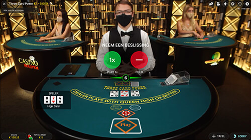 Three Card Poker spelen of niet