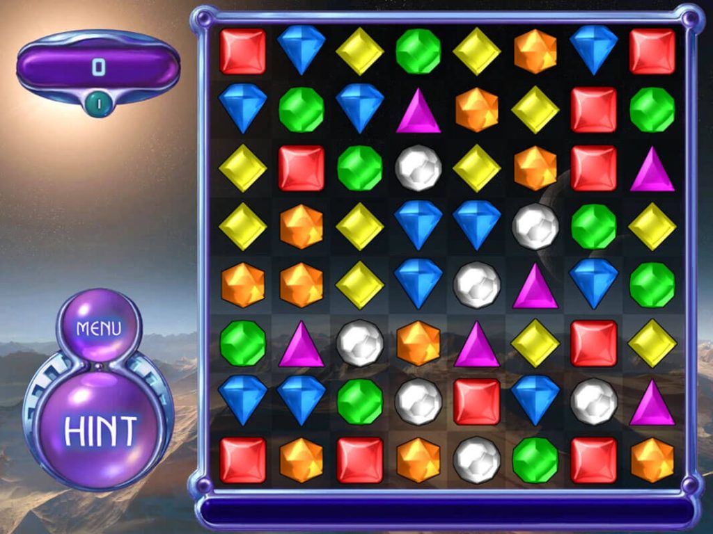 Klassiek Bejeweled Videospel screenshot