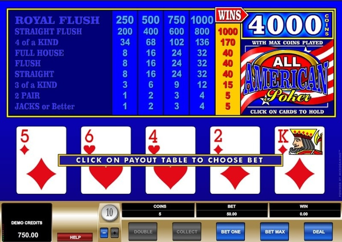 All American Poker - screenshot