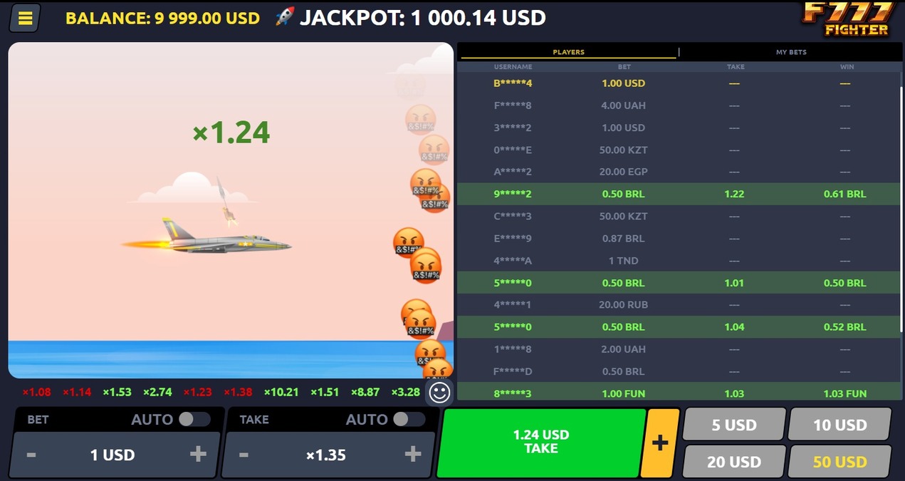 F777 Fighter Slot - screenshot
