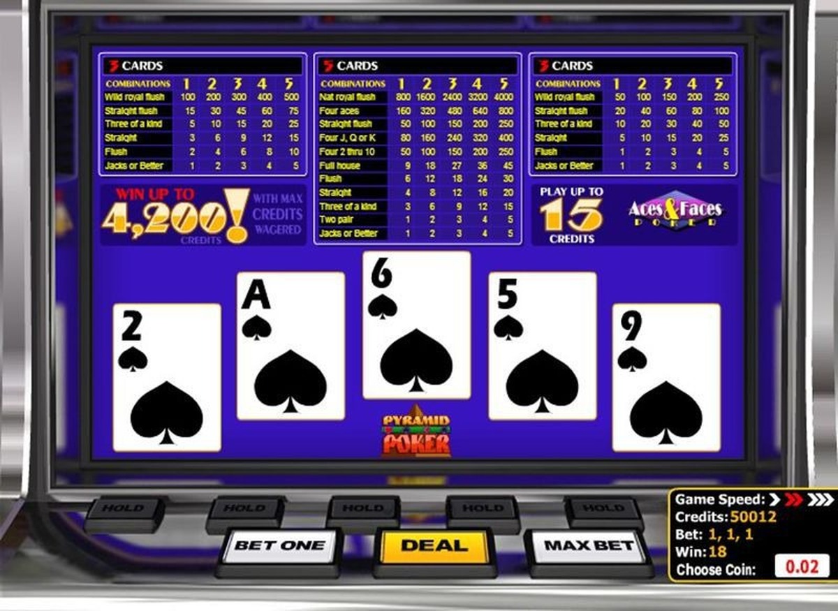 Pyramid Aces And Faces Poker - screenshot